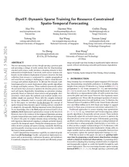 DynST: Dynamic Sparse Training for Resource-Constrained Spatio-Temporal Forecasting