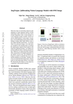ImgTrojan: Jailbreaking Vision-Language Models with ONE Image