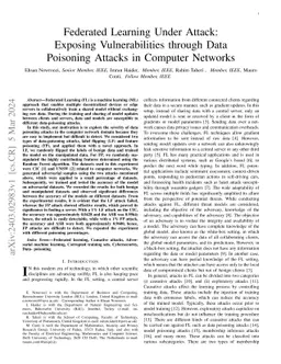 Federated Learning Under Attack: Exposing Vulnerabilities through Data
  Poisoning Attacks in Computer Networks
