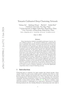 Towards Calibrated Deep Clustering Network