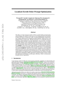 Localized Zeroth-Order Prompt Optimization