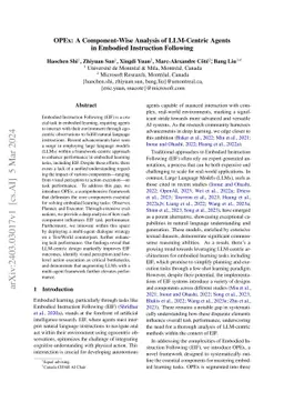 OPEx: A Component-Wise Analysis of LLM-Centric Agents in Embodied
  Instruction Following