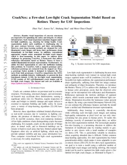 CrackNex: a Few-shot Low-light Crack Segmentation Model Based on Retinex
  Theory for UAV Inspections