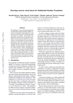 Detecting Concrete Visual Tokens for Multimodal Machine Translation