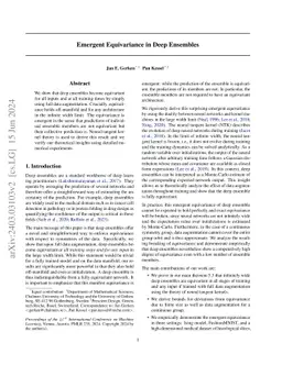 Emergent Equivariance in Deep Ensembles