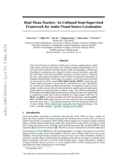 Dual Mean-Teacher: An Unbiased Semi-Supervised Framework for
  Audio-Visual Source Localization