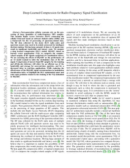 Deep-Learned Compression for Radio-Frequency Signal Classification