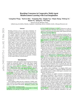 Reaching Consensus in Cooperative Multi-Agent Reinforcement Learning
  with Goal Imagination