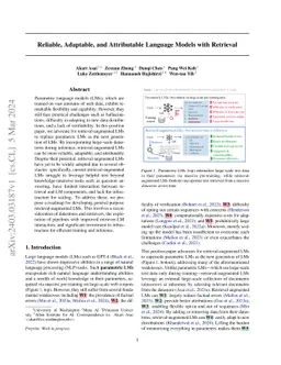 Reliable, Adaptable, and Attributable Language Models with Retrieval