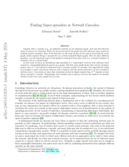 Finding Super-spreaders in Network Cascades