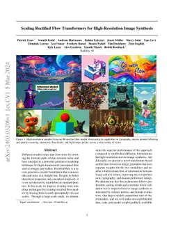 Scaling Rectified Flow Transformers for High-Resolution Image Synthesis