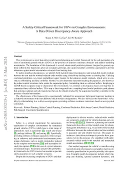 A Safety-Critical Framework for UGVs in Complex Environments: A
  Data-Driven Discrepancy-Aware Approach