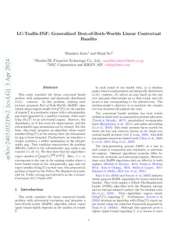 LC-Tsallis-INF: Generalized Best-of-Both-Worlds Linear Contextual Bandits
