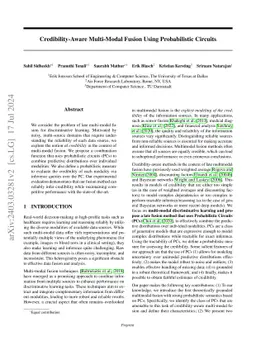 Credibility-Aware Multi-Modal Fusion Using Probabilistic Circuits