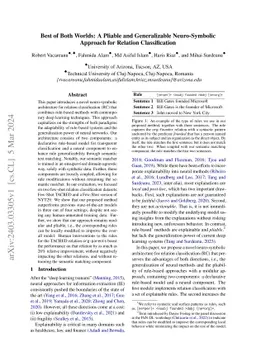 Best of Both Worlds: A Pliable and Generalizable Neuro-Symbolic Approach
  for Relation Classification