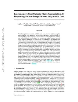 Learning Zero-Shot Material States Segmentation, by Implanting Natural
  Image Patterns in Synthetic Data