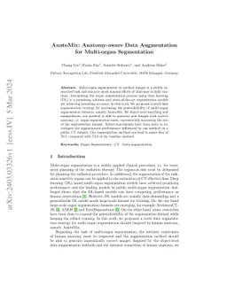 AnatoMix: Anatomy-aware Data Augmentation for Multi-organ Segmentation