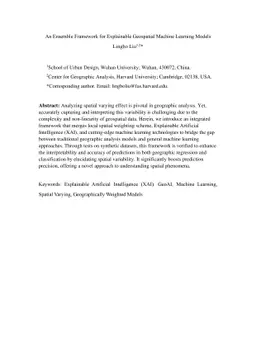 An Ensemble Framework for Explainable Geospatial Machine Learning Models