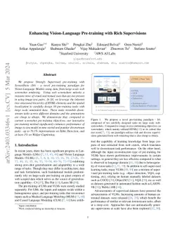Enhancing Vision-Language Pre-training with Rich Supervisions