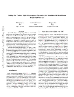 Bridge the Future: High-Performance Networks in Confidential VMs without
  Trusted I/O devices