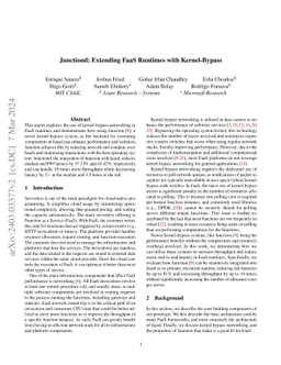 Junctiond: Extending FaaS Runtimes with Kernel-Bypass