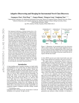 Adaptive Discovering and Merging for Incremental Novel Class Discovery