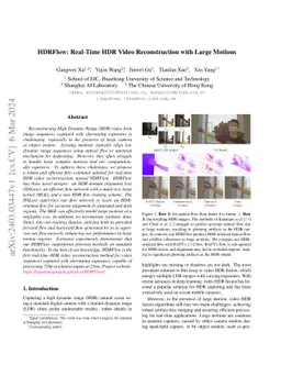 HDRFlow: Real-Time HDR Video Reconstruction with Large Motions