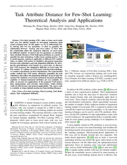 Task Attribute Distance for Few-Shot Learning: Theoretical Analysis and
  Applications