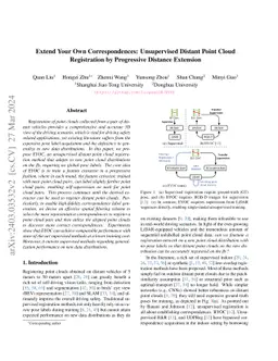 Extend Your Own Correspondences: Unsupervised Distant Point Cloud
  Registration by Progressive Distance Extension