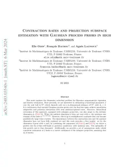 Contraction rates and projection subspace estimation with Gaussian
  process priors in high dimension