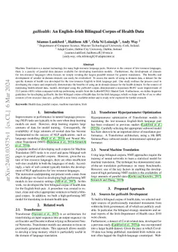 gaHealth: An English-Irish Bilingual Corpus of Health Data