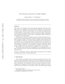 The Geometric Structure of Topic Models