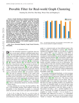 Provable Filter for Real-world Graph Clustering