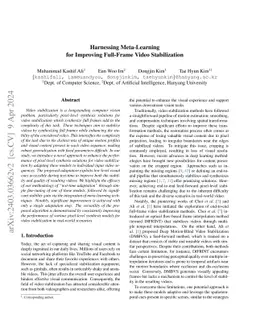 Harnessing Meta-Learning for Improving Full-Frame Video Stabilization