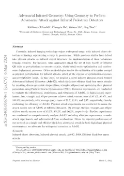 Adversarial Infrared Geometry: Using Geometry to Perform Adversarial
  Attack against Infrared Pedestrian Detectors