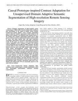 Causal Prototype-inspired Contrast Adaptation for Unsupervised Domain
  Adaptive Semantic Segmentation of High-resolution Remote Sensing Imagery