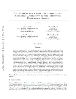Development of an offline and online hybrid model for the Integrated Forecasting System