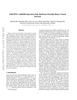 A&B BNN: Add&Bit-Operation-Only Hardware-Friendly Binary Neural Network