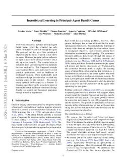 Incentivized Learning in Principal-Agent Bandit Games