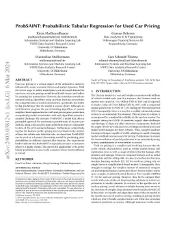 ProbSAINT: Probabilistic Tabular Regression for Used Car Pricing
