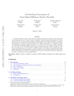 Accelerating Convergence of Score-Based Diffusion Models, Provably