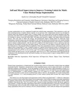 Self and Mixed Supervision to Improve Training Labels for Multi-Class
  Medical Image Segmentation