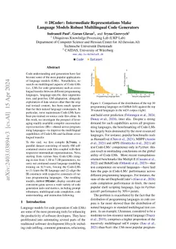 IRCoder: Intermediate Representations Make Language Models Robust
  Multilingual Code Generators