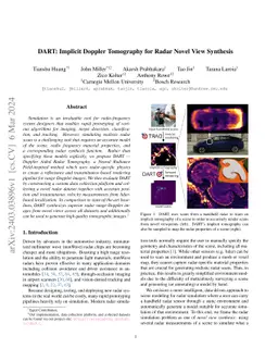 DART: Implicit Doppler Tomography for Radar Novel View Synthesis