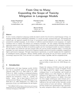 From One to Many: Expanding the Scope of Toxicity Mitigation in Language
  Models