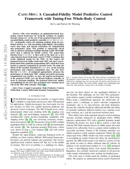 Cafe-Mpc: A Cascaded-Fidelity Model Predictive Control Framework with
  Tuning-Free Whole-Body Control