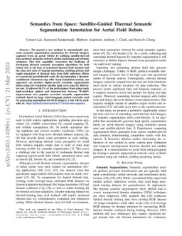 Semantics from Space: Satellite-Guided Thermal Semantic Segmentation
  Annotation for Aerial Field Robots