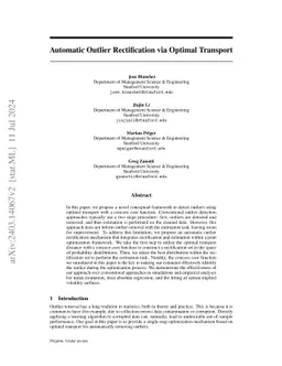 Automatic Outlier Rectification via Optimal Transport