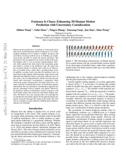 Existence Is Chaos: Enhancing 3D Human Motion Prediction with
  Uncertainty Consideration