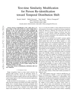 Test-time Similarity Modification for Person Re-identification toward
  Temporal Distribution Shift